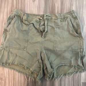 Aerie Army Green Utility Shorts